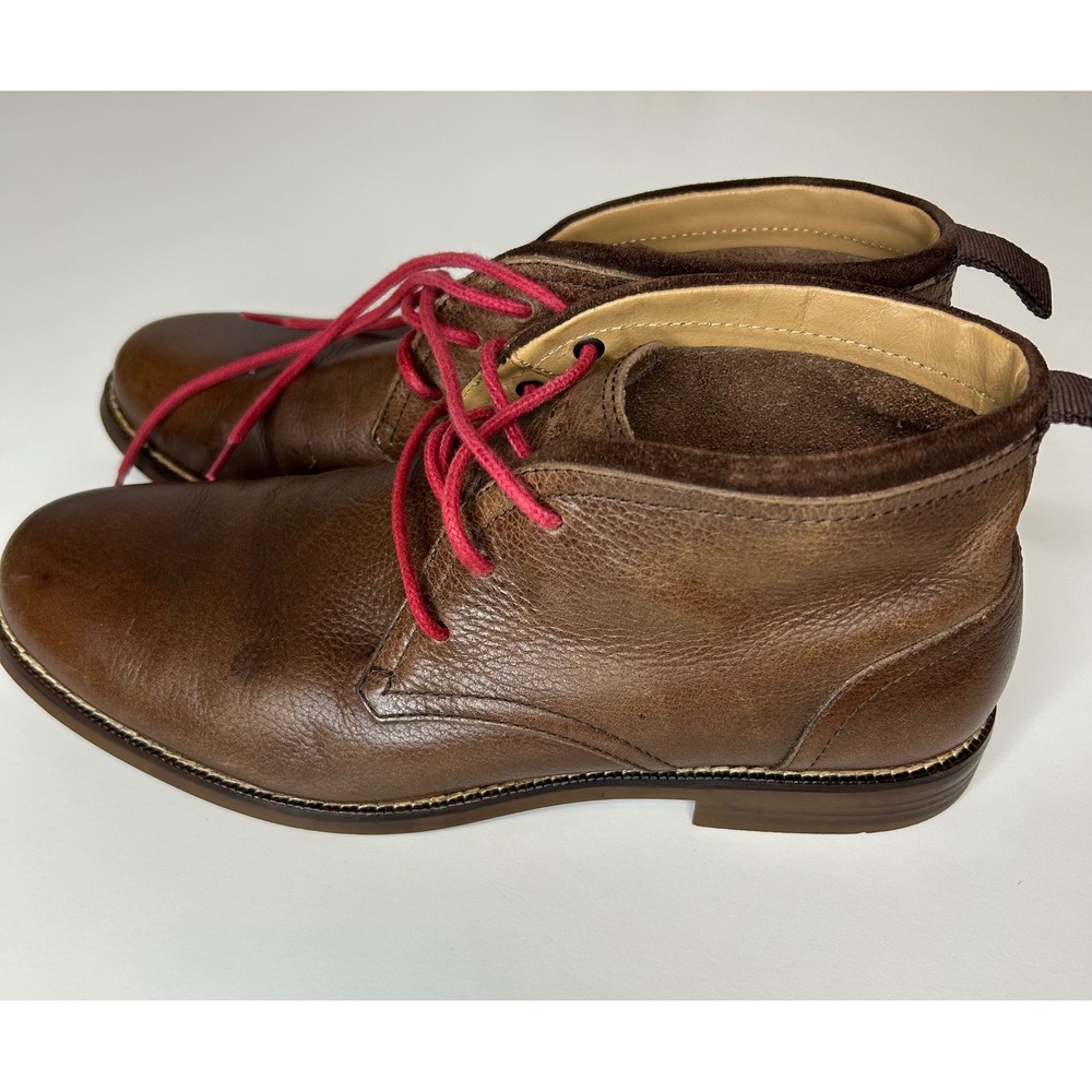 Cole Haan Kennedy Chukka Aesthetic Boots Brown Leather Red Laces Mens 8 M Used - Picture 5 of 13